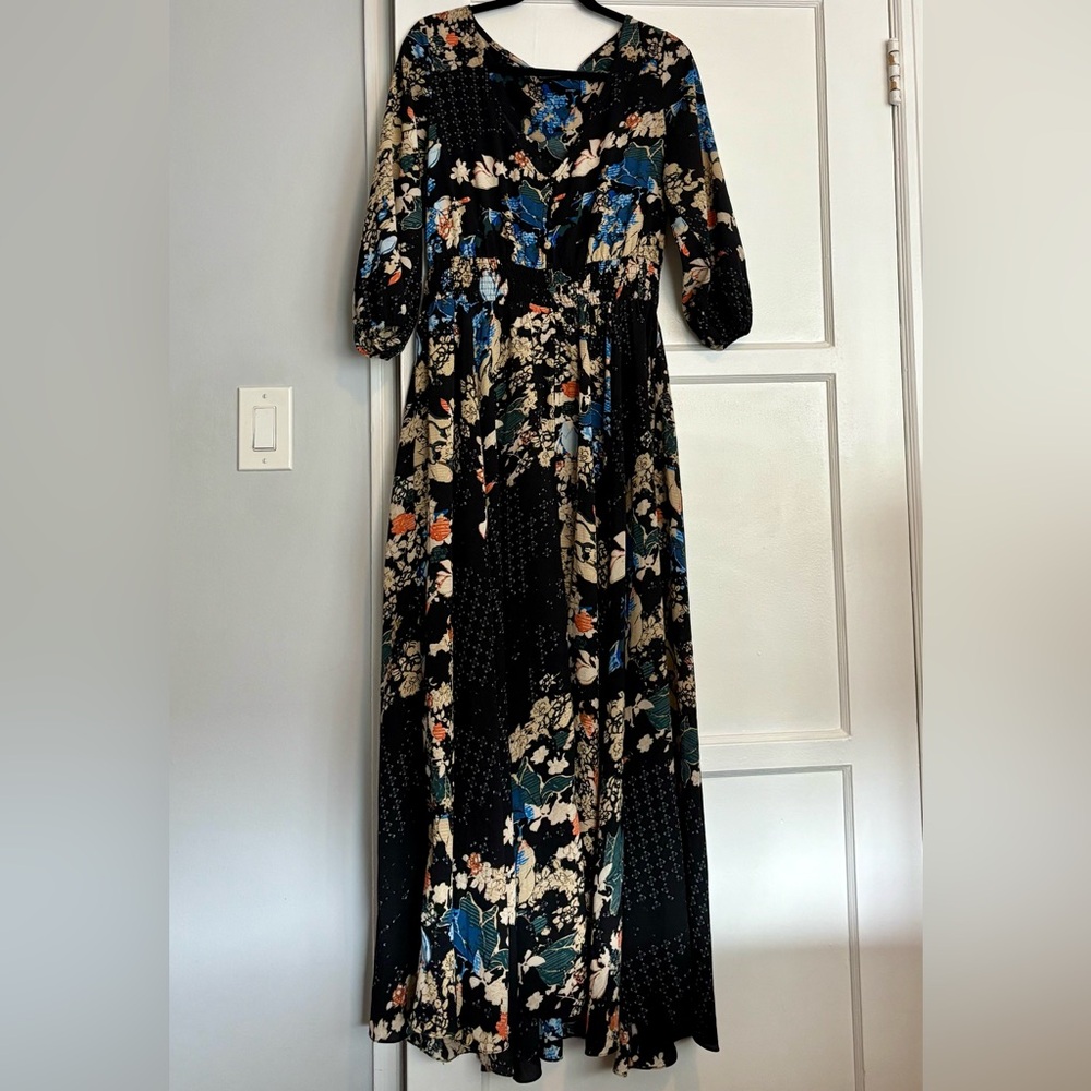 Floral Black Maxi Dress